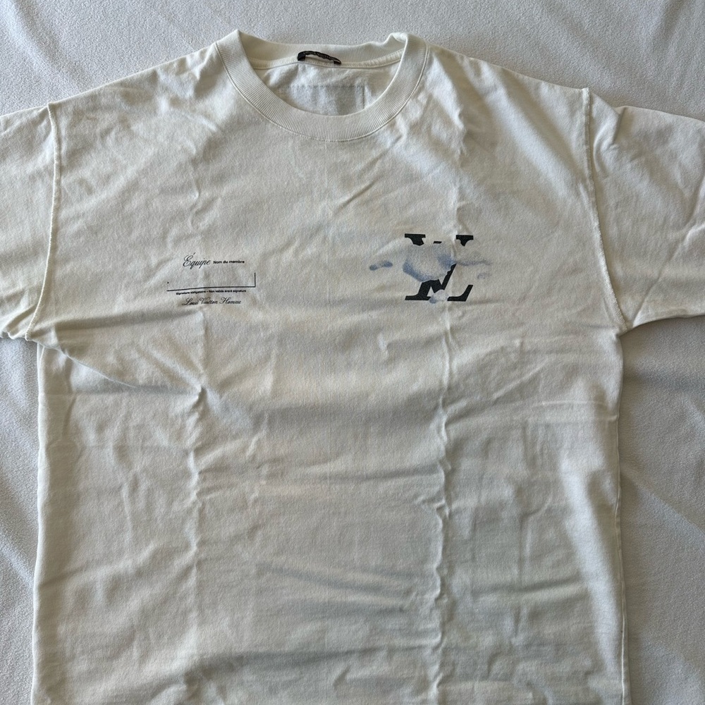Extremely Rare, Louis Vuitton White Graphic Tee